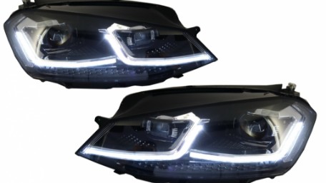 Prednja svjetla LED DRL SEQ žmigavci Facelift G7.5 R line look / VW Golf 7 VII (2012-2017), LPVX05