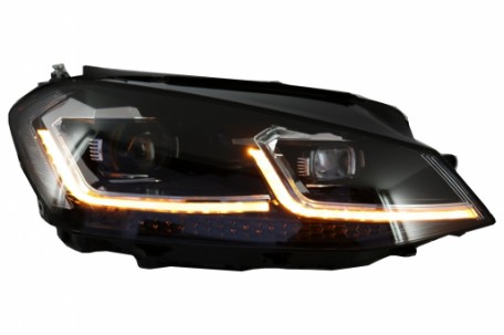 Prednja svjetla LED DRL SEQ žmigavci Facelift G7.5 R line look / VW Golf 7 VII (2012-2017), LPVX05