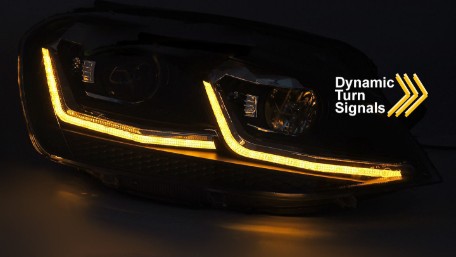 Prednja svjetla LED DRL SEQ žmigavci Facelift G7.5 R line look / VW Golf 7 VII (2012-2017), LPVX26