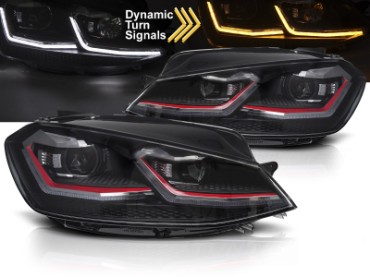 Prednja svjetla LED DRL SEQ žmigavci GTI look / / VW Golf 7.5 Facelift (2017-2019), LPVX29