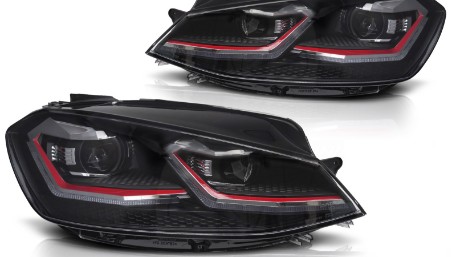 Prednja svjetla LED DRL SEQ žmigavci GTI look / / VW Golf 7.5 Facelift (2017-2019), LPVX29