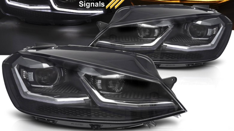 Prednja svjetla LED DRL SEQ žmigavci R line look / / VW Golf 7.5 Facelift (2017-2019), LPVX28