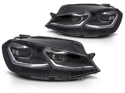 Prednja svjetla LED DRL SEQ žmigavci R line look / / VW Golf 7.5 Facelift (2017-2019), LPVX28