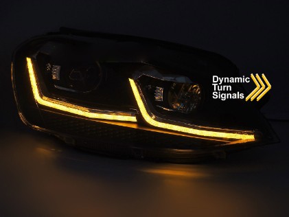 Prednja svjetla LED DRL SEQ žmigavci R line look / / VW Golf 7.5 Facelift (2017-2019), LPVX28
