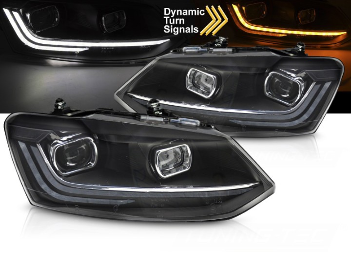 Prednja svjetla LED DRL SEQ žmigavci / VW Polo Mk5 6R 6C (2009-2017), LPVX16