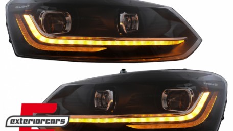 Prednja svjetla LED DRL SEQ žmigavci / VW Polo Mk5 6R 6C (2009-2017), LPVX16