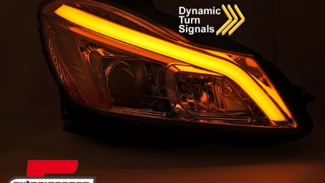 Prednja svjetla LED DRL SEQ žmigavci W205 look (chrome) / Mercedes C-klasa W204 S204 C204 Facelift (2011-2014), LPMEF2