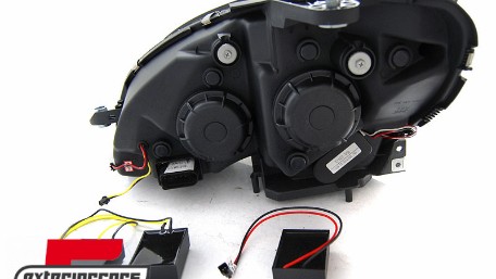 Prednja svjetla LED DRL SEQ žmigavci W205 look (chrome) / Mercedes C klasa W204 S204 limuzina karavan (2007-2010), LPMEC3