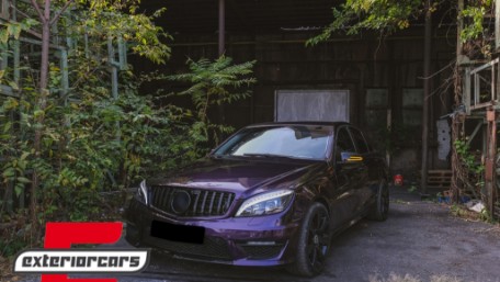Prednja svjetla LED DRL SEQ žmigavci W205 look (crna) / Mercedes C klasa W204 S204 limuzina karavan (2007-2010), LPMEC4