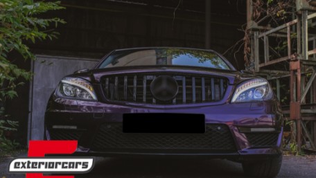 Prednja svjetla LED DRL SEQ žmigavci W205 look (crna) / Mercedes C klasa W204 S204 limuzina karavan (2007-2010), LPMEC4