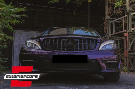 Prednja svjetla LED DRL SEQ žmigavci W205 look (crna) / Mercedes C klasa W204 S204 limuzina karavan (2007-2010), LPMEC4