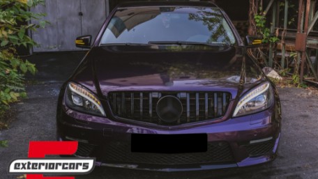 Prednja svjetla LED DRL SEQ žmigavci W205 look (crna) / Mercedes C klasa W204 S204 limuzina karavan (2007-2010), LPMEC4