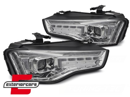 Prednja svjetla LED DRL SEQ žmigavci Xenon (chrome) / Audi A5 8T Facelift (2012-2016), LPAUG1