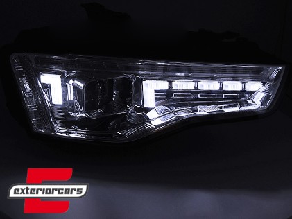 Prednja svjetla LED DRL SEQ žmigavci Xenon (chrome) / Audi A5 8T Facelift (2012-2016), LPAUG1