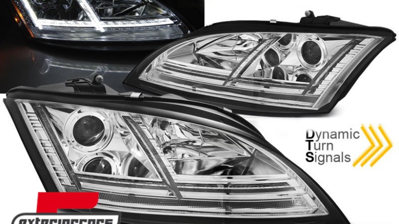 Prednja svjetla LED DRL SEQ žmigavci Xenon (chrome) / Audi TT 8J (2006-2010), LPAUE2