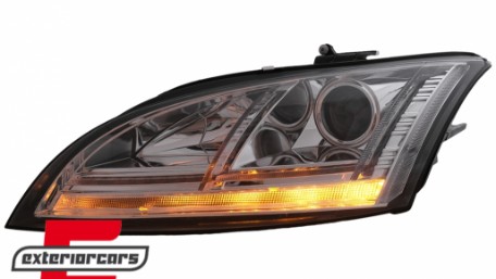 Prednja svjetla LED DRL SEQ žmigavci Xenon (chrome) / Audi TT 8J (2006-2010), LPAUE2
