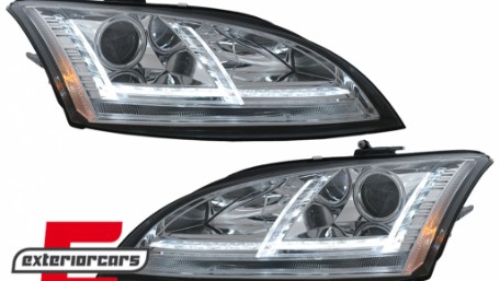 Prednja svjetla LED DRL SEQ žmigavci Xenon (chrome) / Audi TT 8J (2006-2010), LPAUE2