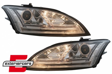 Prednja svjetla LED DRL SEQ žmigavci Xenon (chrome) / Audi TT 8J (2006-2010), LPAUE2
