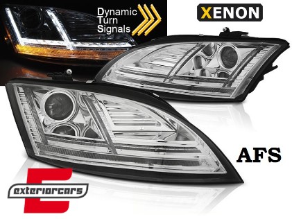 Prednja svjetla LED DRL SEQ žmigavci Xenon (chrome) / Audi TT 8J (2010-2014), LPAUF1
