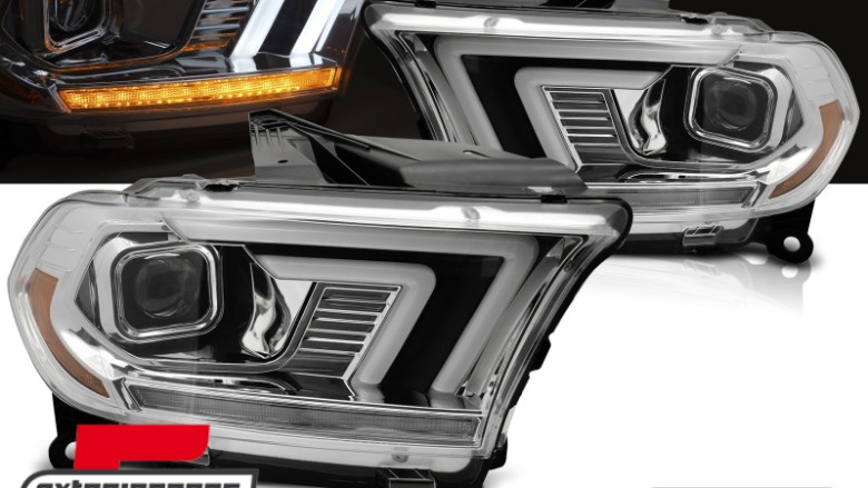Prednja svjetla LED DRL SEQ žmigavci XENON (chrome) / Dodge Durango (2010-2013), LPDO50