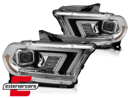 Prednja svjetla LED DRL SEQ žmigavci XENON (chrome) / Dodge Durango (2010-2013), LPDO50