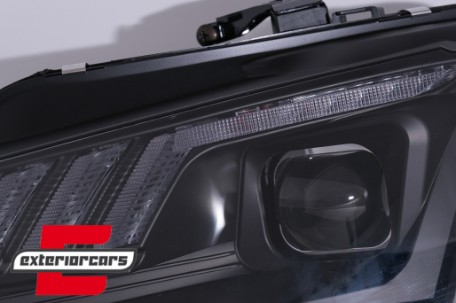 Prednja svjetla LED DRL SEQ žmigavci Xenon (crna) / AUDI A4 B8.5 Facelift (2012-2015), LPAUF8