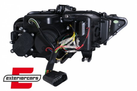 Prednja svjetla LED DRL SEQ žmigavci Xenon (crna) / AUDI A4 B8.5 Facelift (2012-2015), LPAUF8
