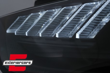 Prednja svjetla LED DRL SEQ žmigavci Xenon (crna) / AUDI A4 B8.5 Facelift (2012-2015), LPAUF8