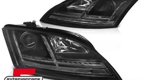 Prednja svjetla LED DRL SEQ žmigavci Xenon (crna) / Audi TT 8J (2006-2010), LPAUE3