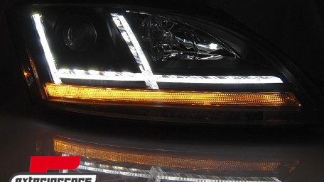 Prednja svjetla LED DRL SEQ žmigavci Xenon (crna) / Audi TT 8J (2006-2010), LPAUE3