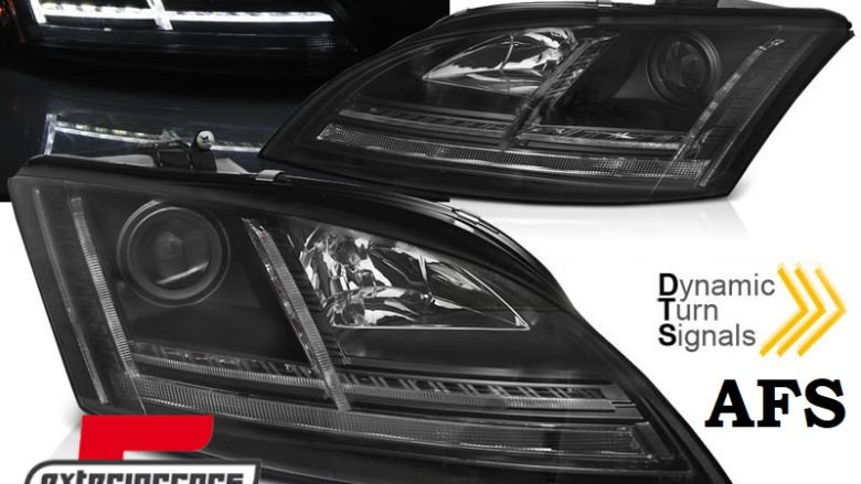 Prednja svjetla LED DRL SEQ žmigavci Xenon (crna) / Audi TT 8J (2006-2010), LPAUF0