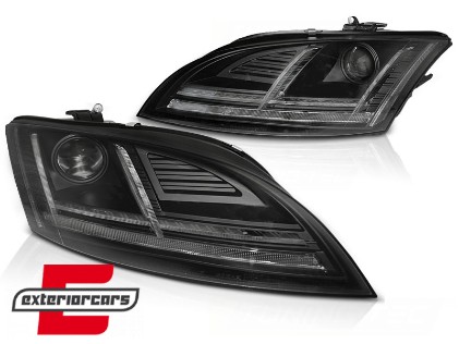 Prednja svjetla LED DRL SEQ žmigavci Xenon (crna) / Audi TT 8J (2006-2010), LPAUF0