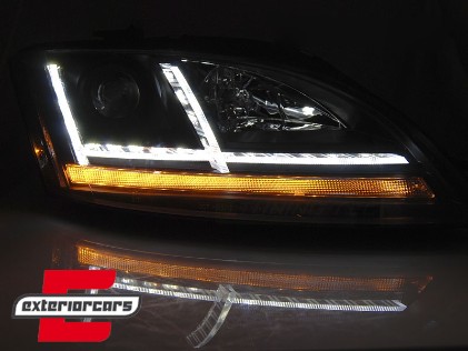 Prednja svjetla LED DRL SEQ žmigavci Xenon (crna) / Audi TT 8J (2006-2010), LPAUF0