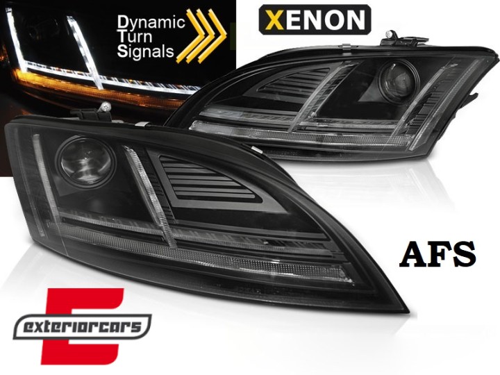 Prednja svjetla LED DRL SEQ žmigavci Xenon (crna) / Audi TT 8J (2010-2014), LPAUF2