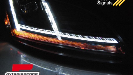 Prednja svjetla LED DRL SEQ žmigavci Xenon (crna) / Audi TT 8J (2010-2014), LPAUF2