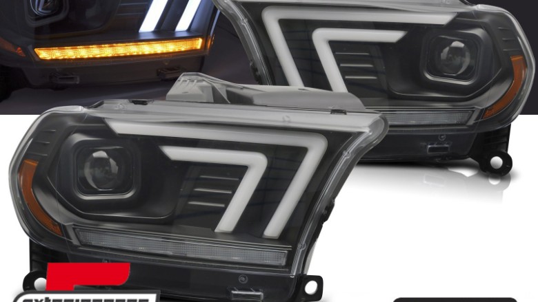 Prednja svjetla LED DRL SEQ žmigavci XENON (crna) / Dodge Durango (2010-2013), LPDO51