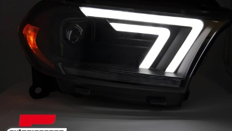 Prednja svjetla LED DRL SEQ žmigavci XENON (crna) / Dodge Durango (2010-2013), LPDO51