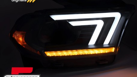 Prednja svjetla LED DRL SEQ žmigavci XENON (crna) / Dodge Durango (2010-2013), LPDO51