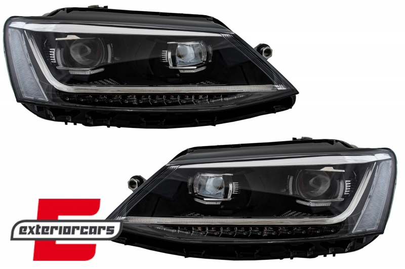 Prednja svjetla LED DRL SEQ žmigavci Xenon Matrix look / VW Jetta Mk6 VI (2011-2018), LPVX02