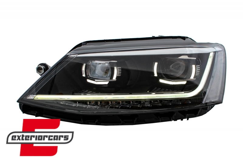 Prednja svjetla LED DRL SEQ žmigavci Xenon Matrix look / VW Jetta Mk6 VI (2011-2018), LPVX02