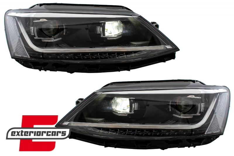 Prednja svjetla LED DRL SEQ žmigavci Xenon Matrix look / VW Jetta Mk6 VI (2011-2018), LPVX02