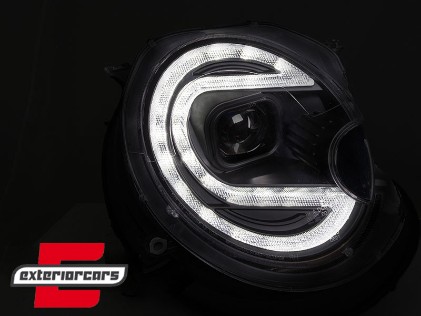Prednja svjetla LED DRL TubeLight (crna) / Mini Cooper R56 Clubman R55 Cabrio R57 (2006-2014), LPMC18