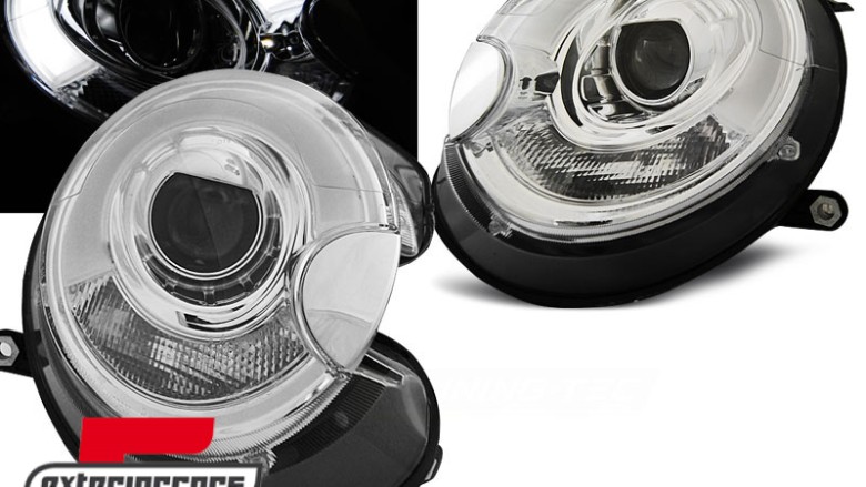 Prednja svjetla LED DRL TubeLight dizajn (chrome) / Mini Cooper R56 Clubman R55 Cabrio R57 (2006-2014), LPMC08