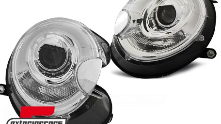 Prednja svjetla LED DRL TubeLight dizajn (chrome) / Mini Cooper R56 Clubman R55 Cabrio R57 (2006-2014), LPMC08