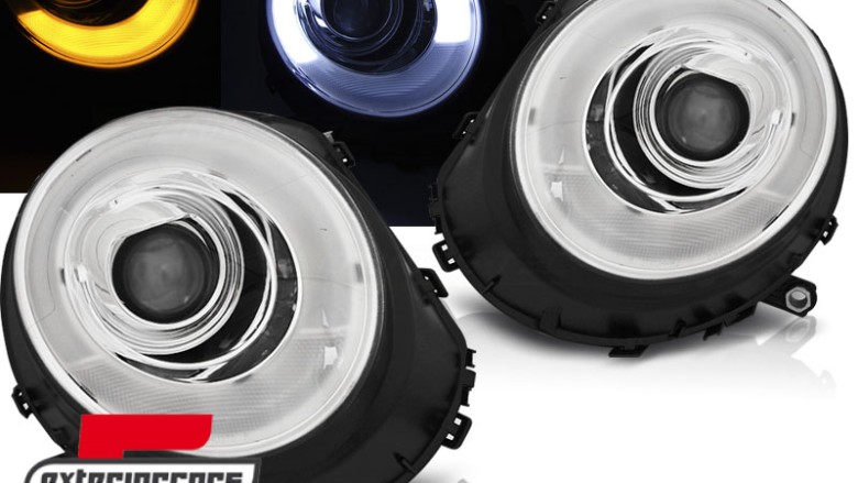 Prednja svjetla LED DRL TubeLight dizajn (chrome) / Mini Cooper R56 Clubman R55 Cabrio R57 (2006-2014), LPMC12