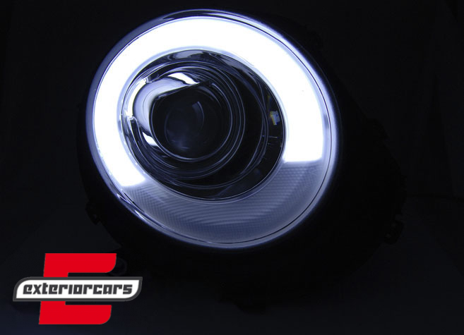 Prednja svjetla LED DRL TubeLight dizajn (chrome) / Mini Cooper R56 Clubman R55 Cabrio R57 (2006-2014), LPMC12