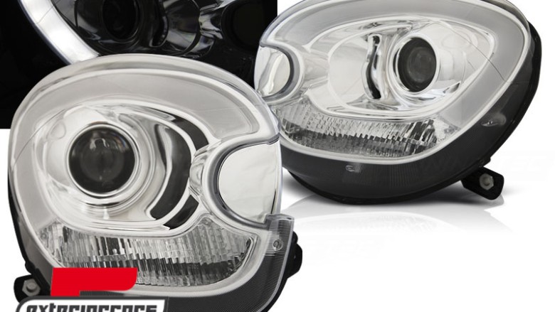 Prednja svjetla LED DRL TubeLight dizajn (chrome) / Mini Countryman R60 Paceman R61 (2010-2016), LPMC14