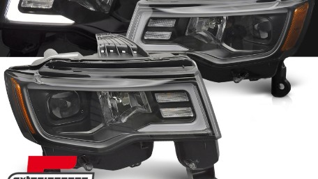 Prednja svjetla LED DRL TubeLight dizajn (crna) / Jeep Grand Cherokee (2016-2021), LPCH44