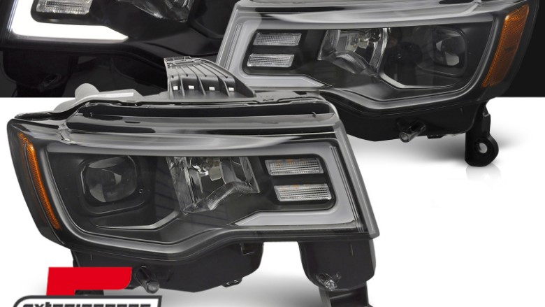 Prednja svjetla LED DRL TubeLight dizajn (crna) / Jeep Grand Cherokee (2016-2021), LPCH44