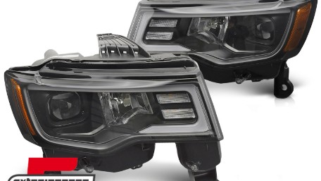 Prednja svjetla LED DRL TubeLight dizajn (crna) / Jeep Grand Cherokee (2016-2021), LPCH44